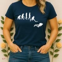 Scuba Dive Evolution Diving Diver Ocean Lover Gift Women's T-Shirt thumb 2