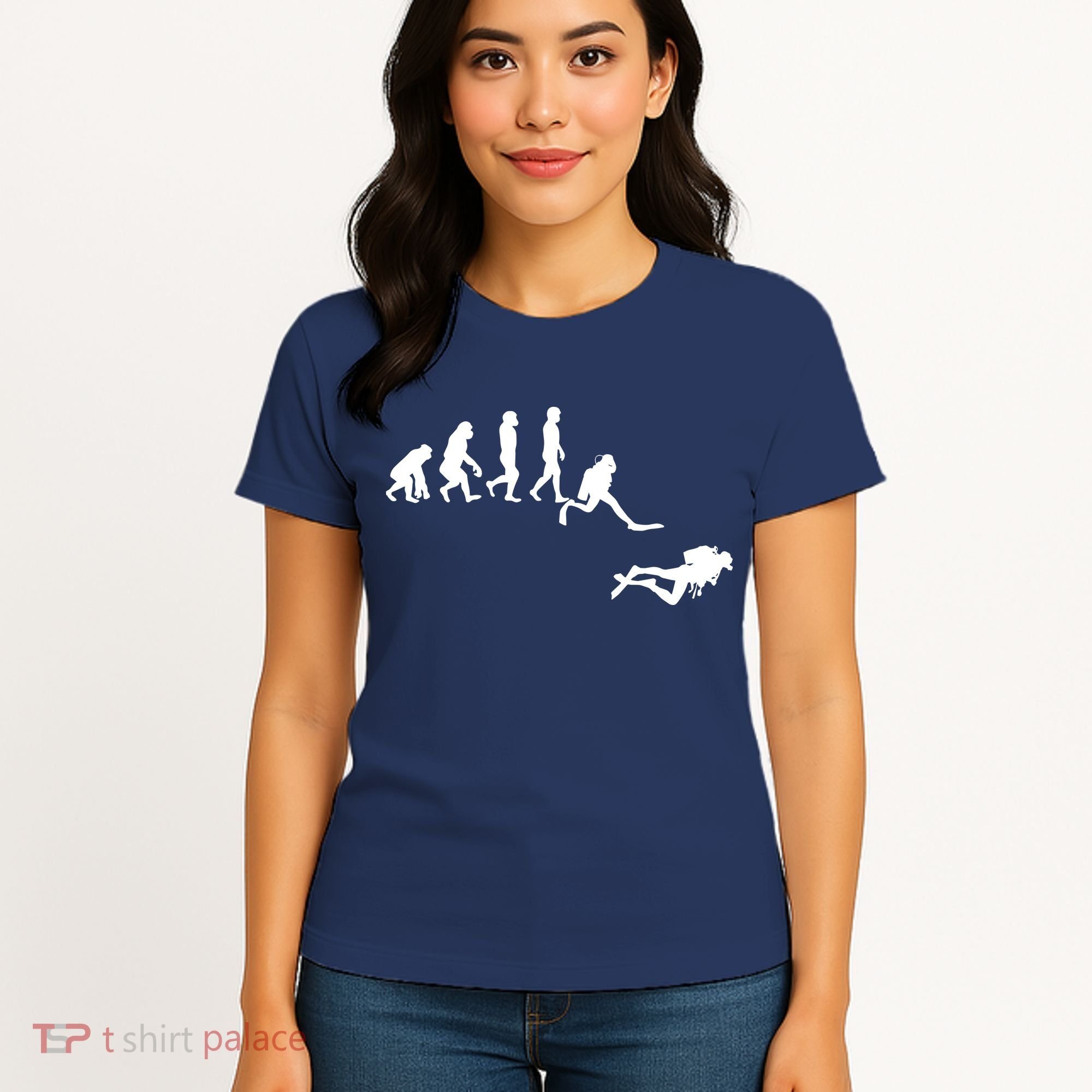 Scuba Dive Evolution Diving Diver Ocean Lover Gift Women's T-Shirt
