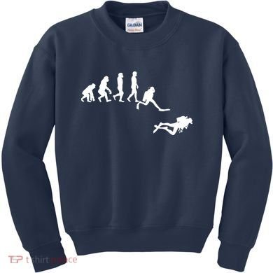 Scuba Dive Evolution Diving Diver Ocean Lover Gift Kids Sweatshirt