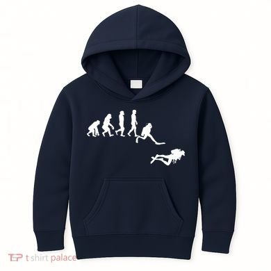 Scuba Dive Evolution Diving Diver Ocean Lover Gift Kids Hoodie
