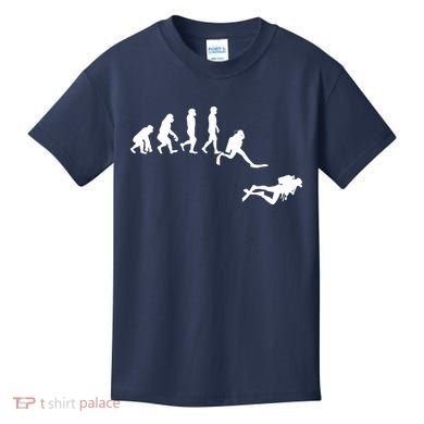 Scuba Dive Evolution Diving Diver Ocean Lover Gift Kids T-Shirt