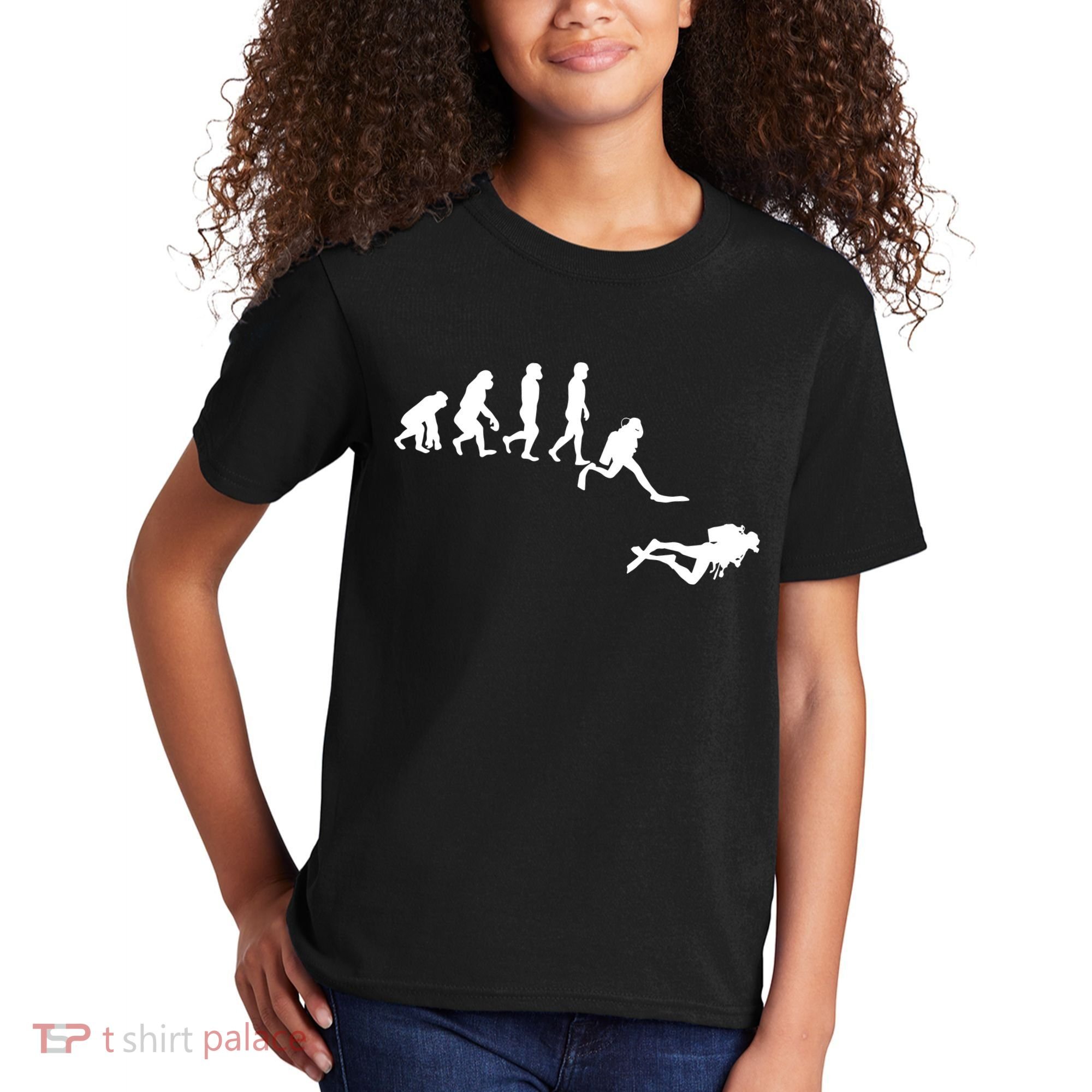 Scuba Dive Evolution Diving Diver Ocean Lover Gift Kids T-Shirt