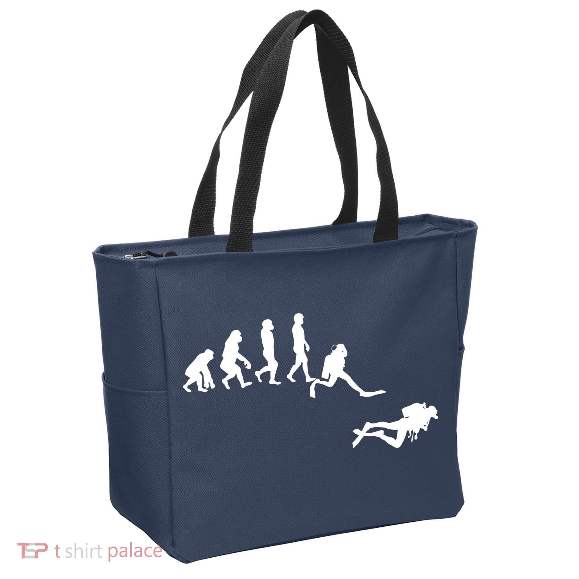 Scuba Dive Evolution Diving Diver Ocean Lover Gift Tote Bag