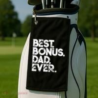 Step Dad Fathers Day Gift Best Bonus Dad Ever Gift Golf Towel thumb 2
