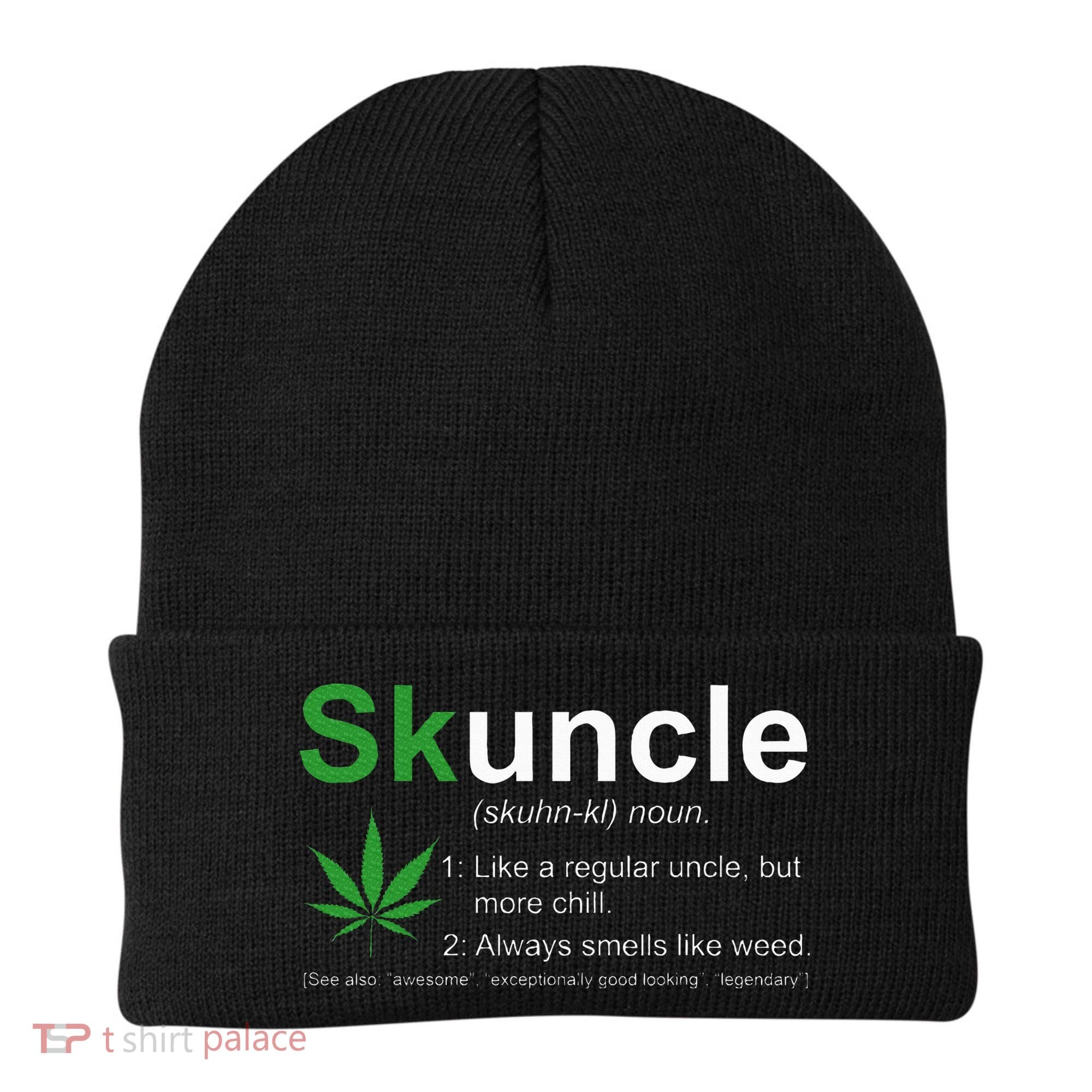 Skuncle Definition Funny Weed Pot Cannabis Marijuana Uncle Beanie