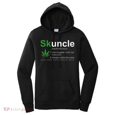Skuncle Definition Funny Weed Pot Cannabis Marijuana Uncle Women's Hoodie