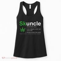 Skuncle Definition Funny Weed Pot Cannabis Marijuana Uncle Women's Tank Top thumb 0