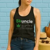 Skuncle Definition Funny Weed Pot Cannabis Marijuana Uncle Women's Tank Top thumb 2