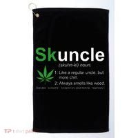 Skuncle Definition Funny Weed Pot Cannabis Marijuana Uncle Golf Towel thumb 0