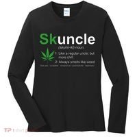 Skuncle Definition Funny Weed Pot Cannabis Marijuana Uncle Women's Long Sleeve Shirt thumb 0