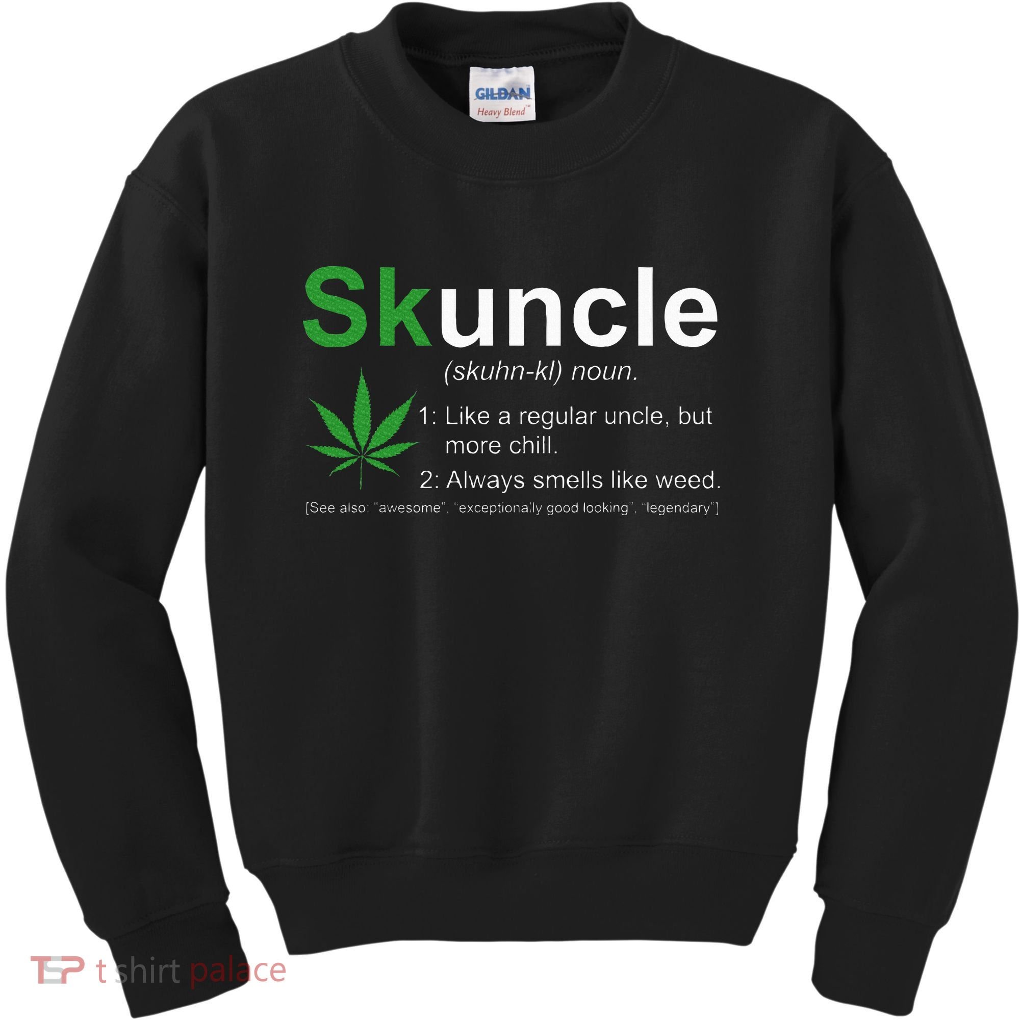 Skuncle Definition Funny Weed Pot Cannabis Marijuana Uncle Kids Sweatshirt