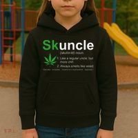 Skuncle Definition Funny Weed Pot Cannabis Marijuana Uncle Kids Hoodie thumb 3