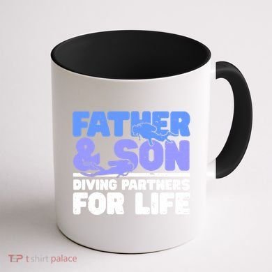 Scuba Diving Father And Son Diving Partners For Life Gift Coffee Mug back