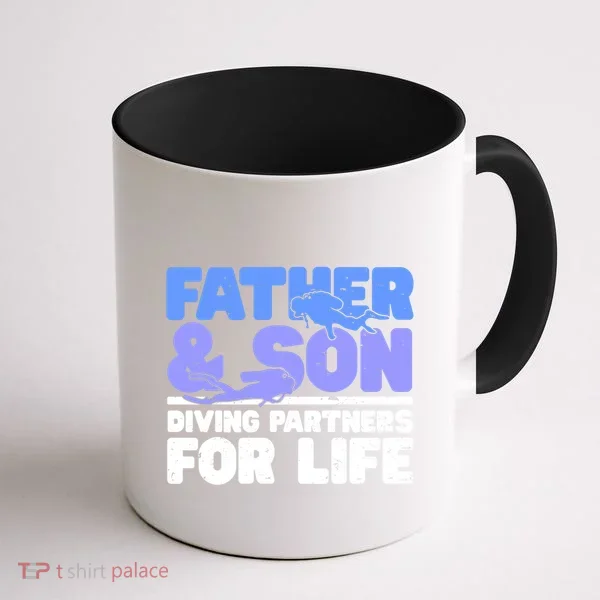 Scuba Diving Father And Son Diving Partners For Life Gift Coffee Mug
