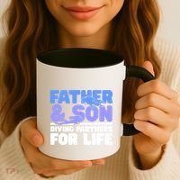 Scuba Diving Father And Son Diving Partners For Life Gift Coffee Mug thumb 3