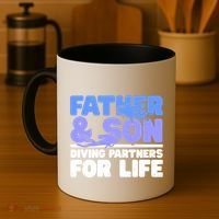 Scuba Diving Father And Son Diving Partners For Life Gift Coffee Mug thumb 4