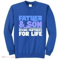 Scuba Diving Father And Son Diving Partners For Life Gift Sweatshirt thumb 0