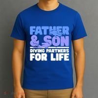 Scuba Diving Father And Son Diving Partners For Life Gift T-Shirt thumb 3
