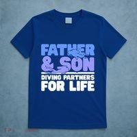 Scuba Diving Father And Son Diving Partners For Life Gift T-Shirt thumb 5