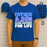 Scuba Diving Father And Son Diving Partners For Life Gift T-Shirt thumb 6