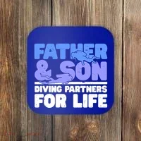 Scuba Diving Father And Son Diving Partners For Life Gift Coaster thumb 0