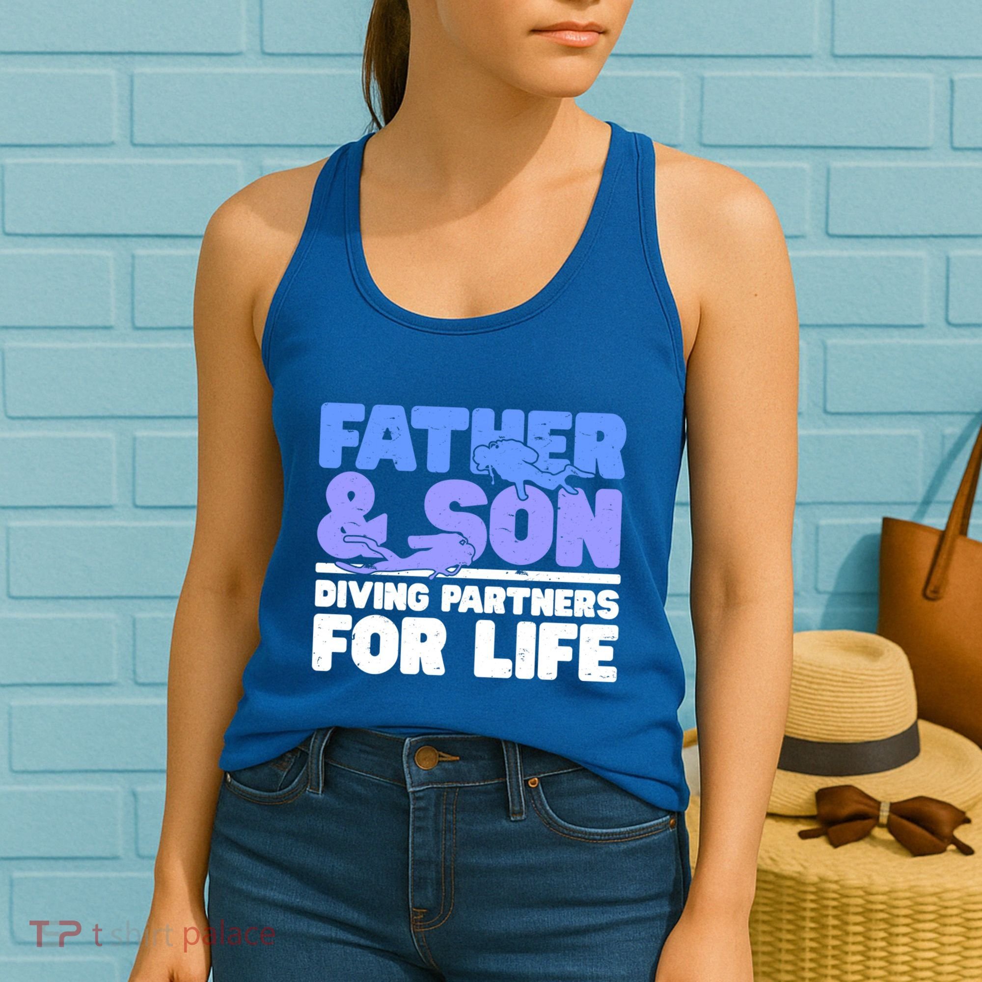Scuba Diving Father And Son Diving Partners For Life Gift Women's Tank Top
