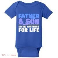 Scuba Diving Father And Son Diving Partners For Life Gift Baby Bodysuit thumb 0