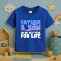 Scuba Diving Father And Son Diving Partners For Life Gift Toddler T-Shirt thumb 3