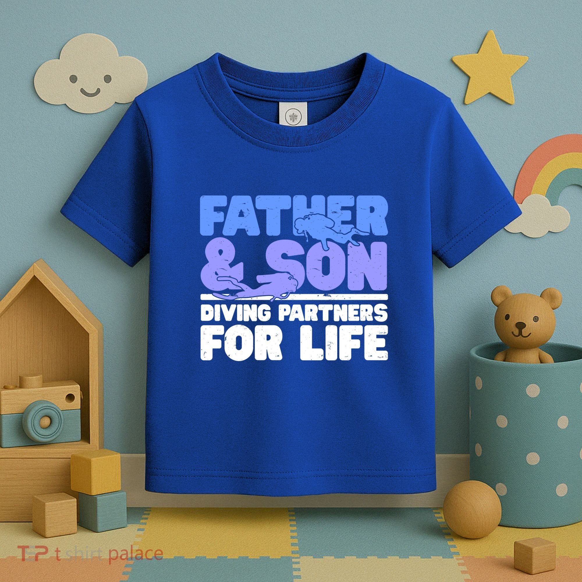Scuba Diving Father And Son Diving Partners For Life Gift Toddler T-Shirt
