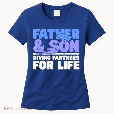 Scuba Diving Father And Son Diving Partners For Life Gift Women's T-Shirt
