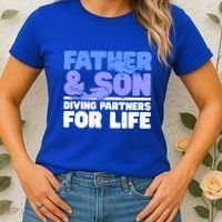 Scuba Diving Father And Son Diving Partners For Life Gift Women's T-Shirt thumb 2