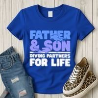 Scuba Diving Father And Son Diving Partners For Life Gift Women's T-Shirt thumb 3