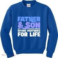 Scuba Diving Father And Son Diving Partners For Life Gift Kids Sweatshirt thumb 0