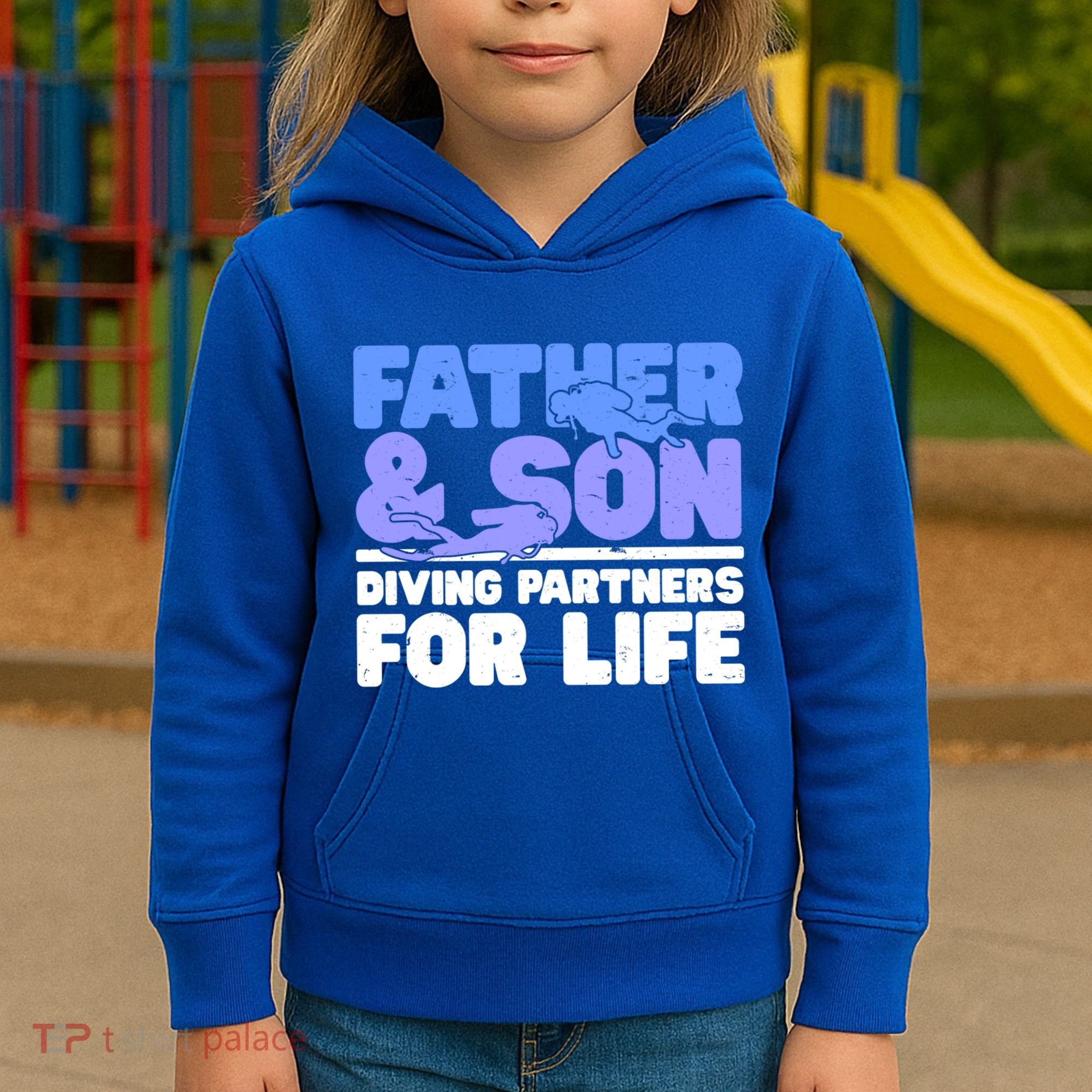 Scuba Diving Father And Son Diving Partners For Life Gift Kids Hoodie