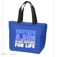 Scuba Diving Father And Son Diving Partners For Life Gift Tote Bag thumb 3