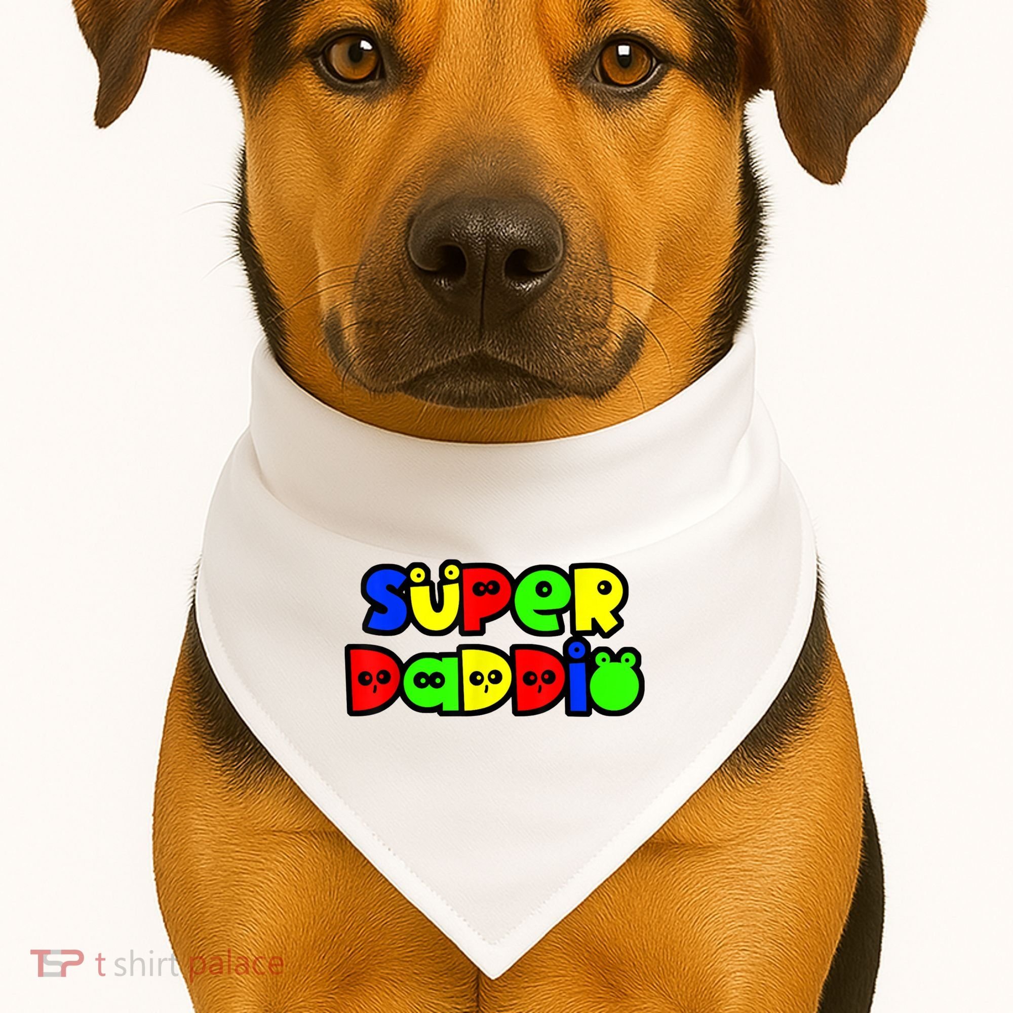 Super Daddio Funny Gamer Dad Fathers Day Video Game Lover USA-Made Doggie Bandana