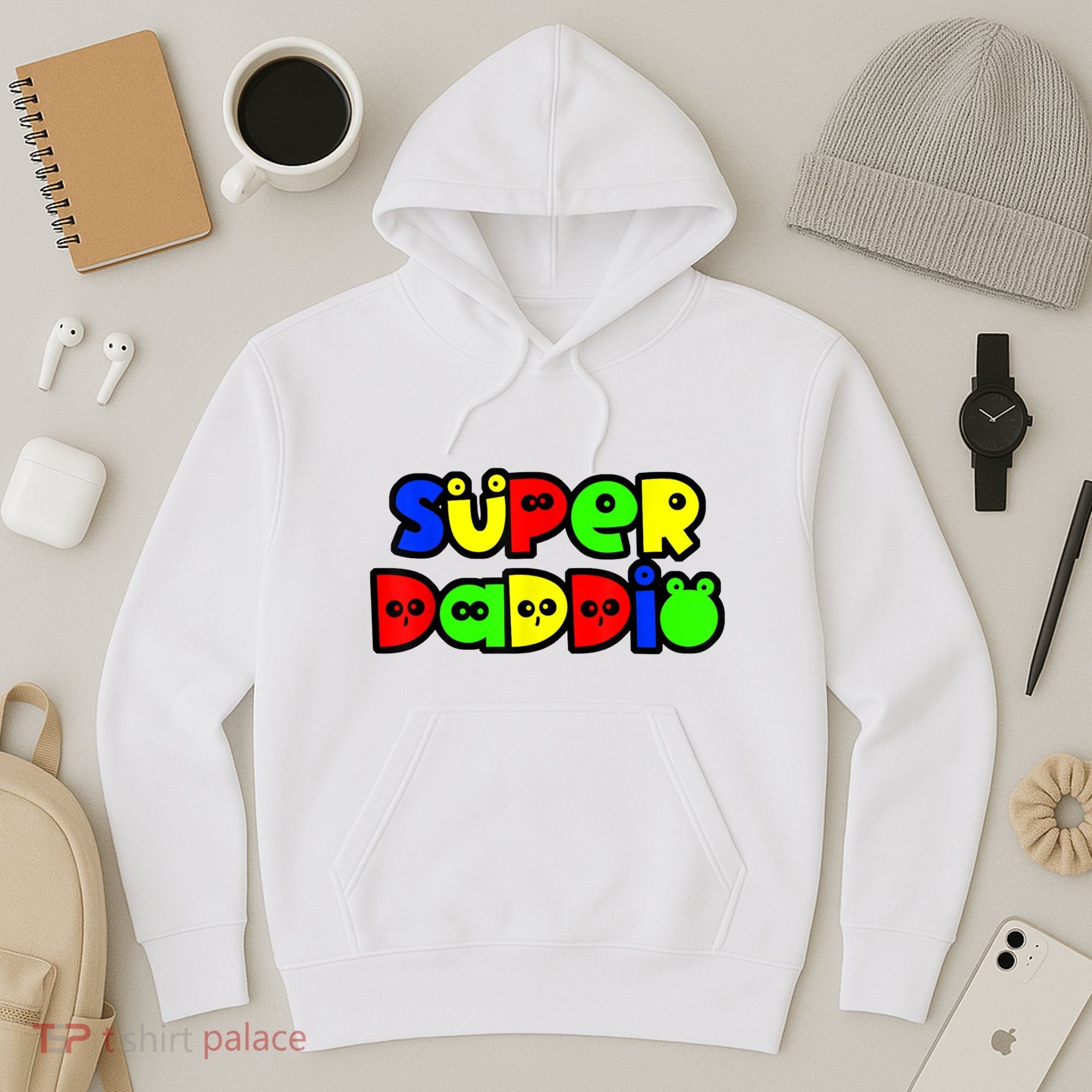 Super Daddio Funny Gamer Dad Fathers Day Video Game Lover Hoodie