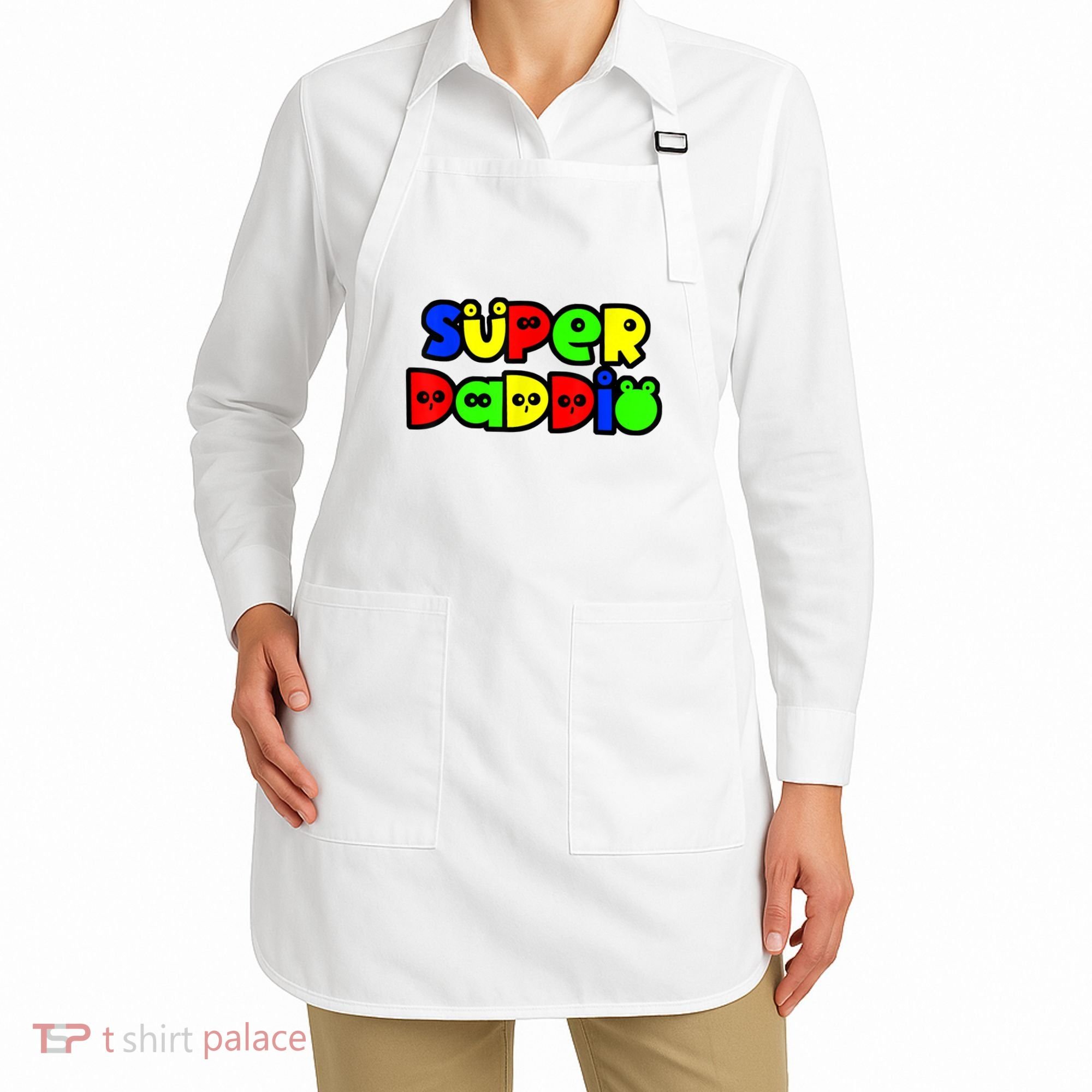 Super Daddio Funny Gamer Dad Fathers Day Video Game Lover Apron