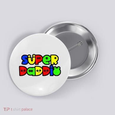 Super Daddio Funny Gamer Dad Fathers Day Video Game Lover Button