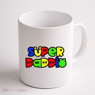 Super Daddio Funny Gamer Dad Fathers Day Video Game Lover Coffee Mug back