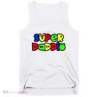 Super Daddio Funny Gamer Dad Fathers Day Video Game Lover Tank Top thumb 0
