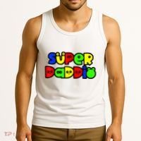 Super Daddio Funny Gamer Dad Fathers Day Video Game Lover Tank Top thumb 3