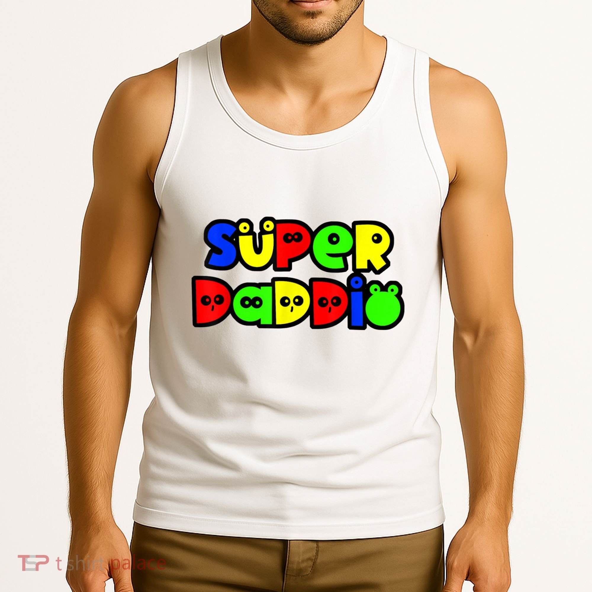 Super Daddio Funny Gamer Dad Fathers Day Video Game Lover Tank Top