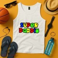 Super Daddio Funny Gamer Dad Fathers Day Video Game Lover Tank Top thumb 4