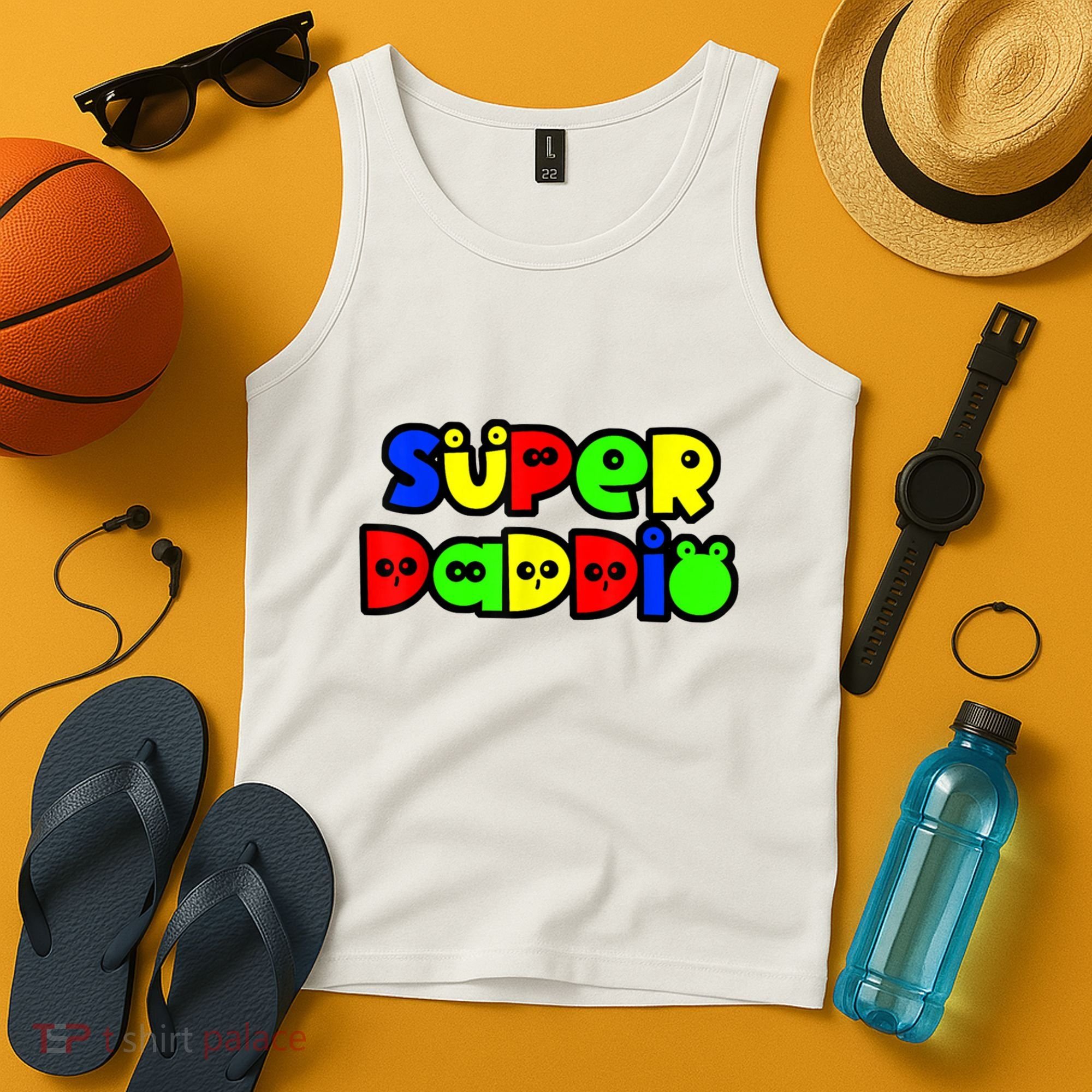 Super Daddio Funny Gamer Dad Fathers Day Video Game Lover Tank Top
