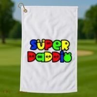 Super Daddio Funny Gamer Dad Fathers Day Video Game Lover Golf Towel thumb 1