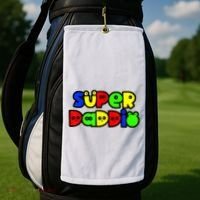 Super Daddio Funny Gamer Dad Fathers Day Video Game Lover Golf Towel thumb 2
