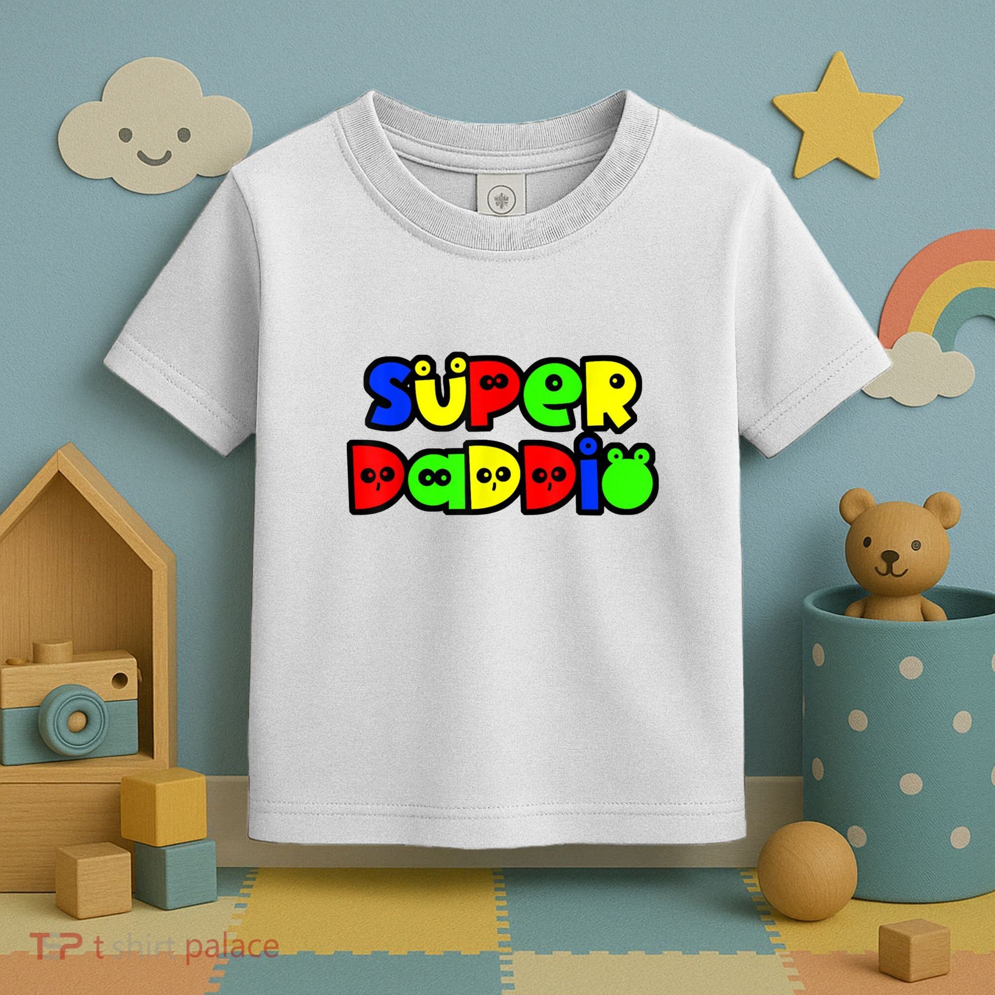 Super Daddio Funny Gamer Dad Fathers Day Video Game Lover Toddler T-Shirt