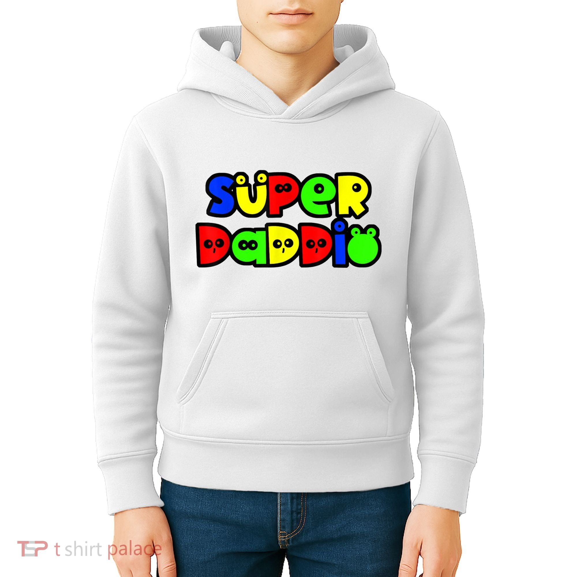 Super Daddio Funny Gamer Dad Fathers Day Video Game Lover Kids Hoodie
