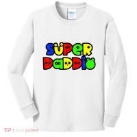 Super Daddio Funny Gamer Dad Fathers Day Video Game Lover Kids Long Sleeve Shirt thumb 0
